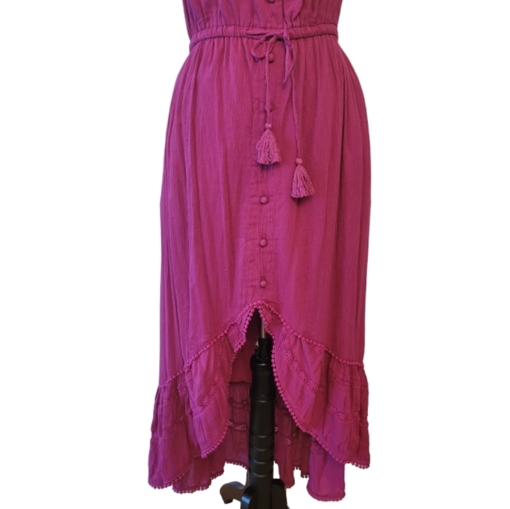 INC Cotton Embellished Boho Dress Size Medium - Picture 3 of 7